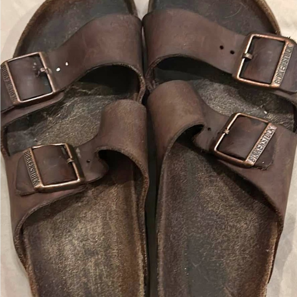 Birkenstock Dark Brown Leather Sandals